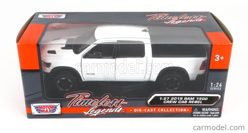 Motor-max Dodge Ram 1500 Double Cab Pick-up 2019 1:27 Bílá