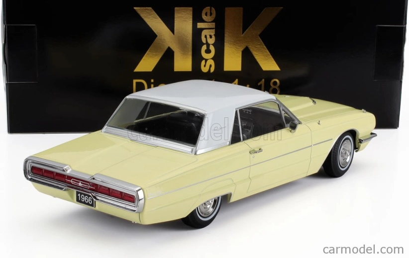 Kk-scale Ford usa Thunderbird Cabriolet Hard-top Closed 1966 1:18 Yellow White
