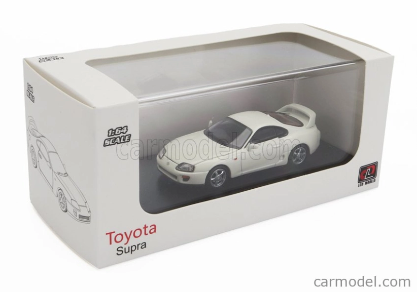 LCD-model Toyota Supra Mkiv (a80) Coupe 1993 - Detaily motora 1:64 Biela