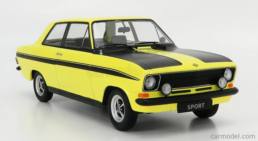 Opel Kadett B Sport 1973 v mierke 1:18 žltá čierna