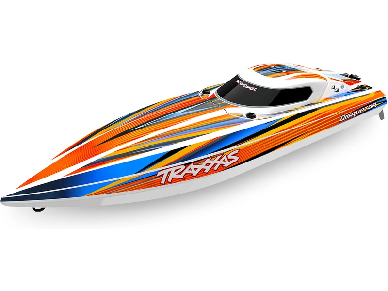 RC čln Traxxas Distruptor 4S RTR, oranžový