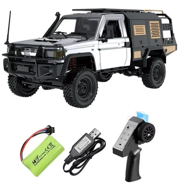 RC auto Land Cruiser Supertourer Toyota, stříbrná + náhradní baterie
