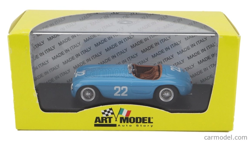 Art-model Ferrari 166mm Barchetta Spider N 22 Montecarlo 1952 L.ferraud 1:43 Light Blue