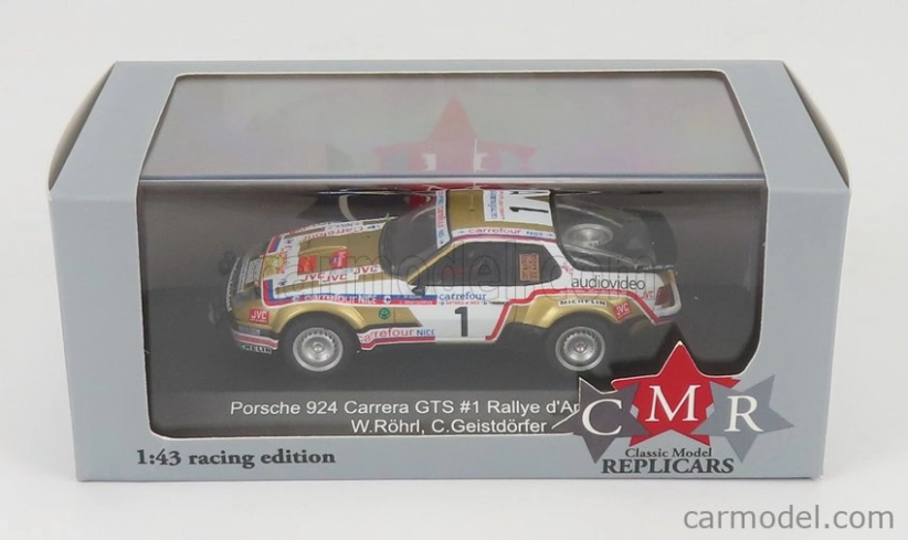 Cmr Porsche 924 Carrera Gts N 1 Rally D'antibes 1981 W.rohrl - C.geistdorfer 1:43 Zlatá Bílá