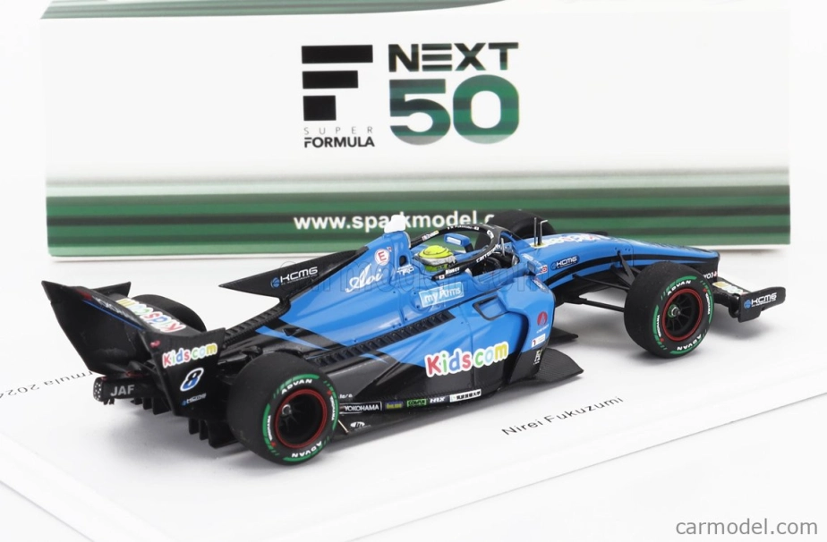 Spark-model Dallara Sf23 Trd 01f Team Kids Com Kcmg Cayman N 8 Super Formula Season 2024 Nirei Fukuzumi 1:43 Světle Modrá Černá