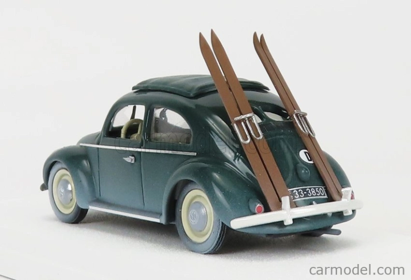 Rio-models Volkswagen Beetle Maggiolino Con Sci 1950 - Winter Vacation With Ski 1:43 Grey