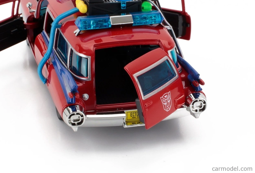 Jada Cadillac Series-62 Ecto-1 Ghostbusters Transformers 1984 1:24 Červená