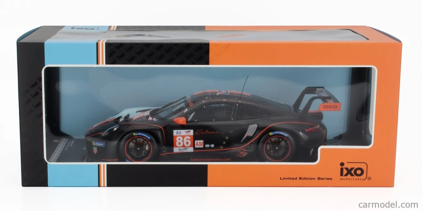 Ixo-models Porsche 911 991-2 Rsr-19 4.2l Team Gr Racing Gulf N 86 24h Le Mans 2023 Ben Barker - Riccardo Pera - Michael Wainwright 1:18 Oranžová svetlo modrá čierna