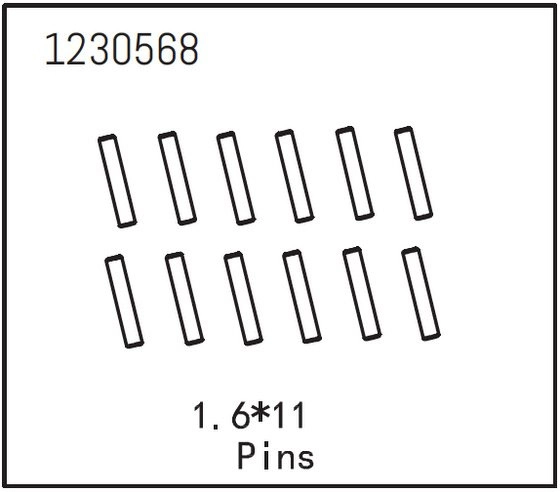 Pins 1.6*11 (12)