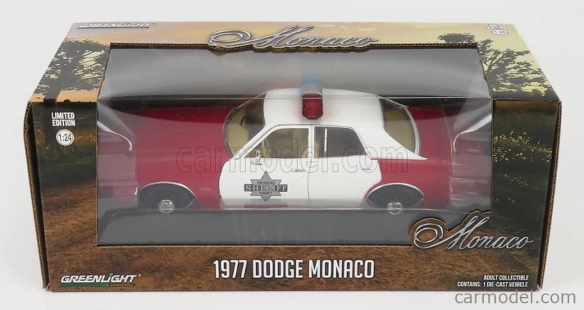 Greenlight Dodge Monaco Police Finchburg 1977 1:24 červená biela