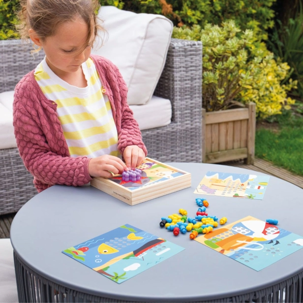 Bigjigs Toys Drevená mozaiková pláž