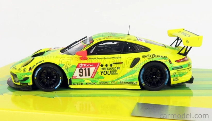 Minichamps Porsche 911 991-2 Gt3 R Team Manthey Racing N 911 1:43, žlutá