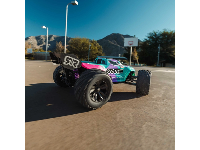 Arrma Mini Kraton 3S DSC BLX 1:16 4WD RTR tyrkysová/růžová