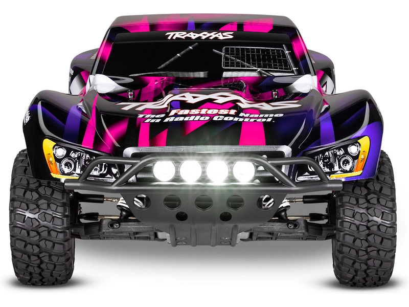 RC auto Traxxas Slash 1:10 RTR s LED osvětlením, červeno-modrá