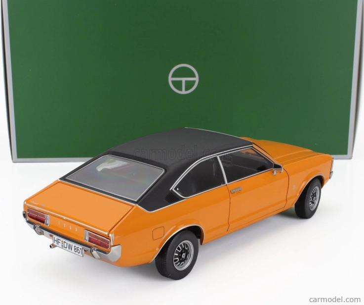Cestovné modely áut Ford england Granada Consul 2.3l V6 Gt Coupe Ii Series 1975 1:18 Orange Black