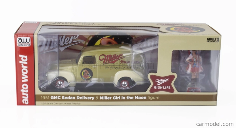 Autoworld GMC Dodávka s figúrkou Millera 1951 1:24 Zlato