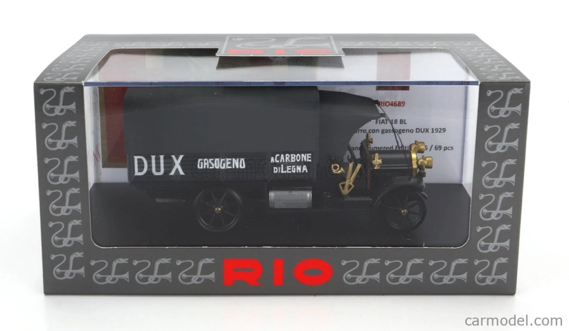 Rio-models Fiat 18bl Truck Dux Gasogeno 1929 1:43 Black