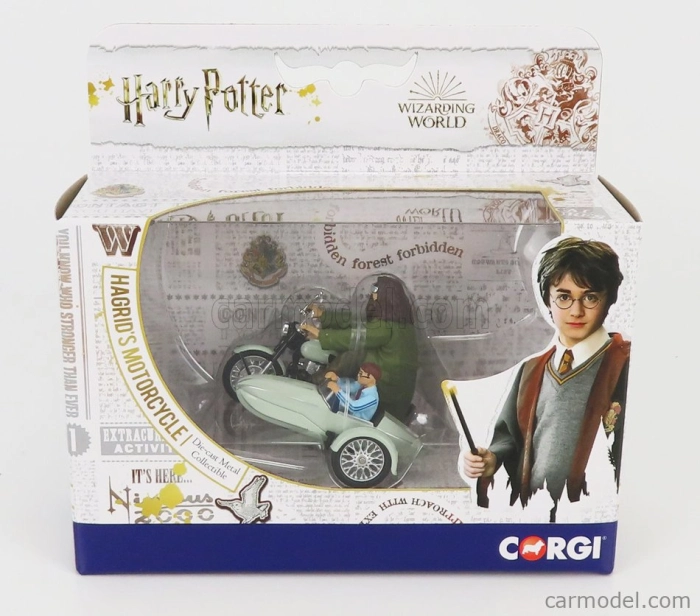 Corgi Motorcycle Hagrid's Sidecar Harry Potter - Movie 1:36 Velmi Světle Zelená