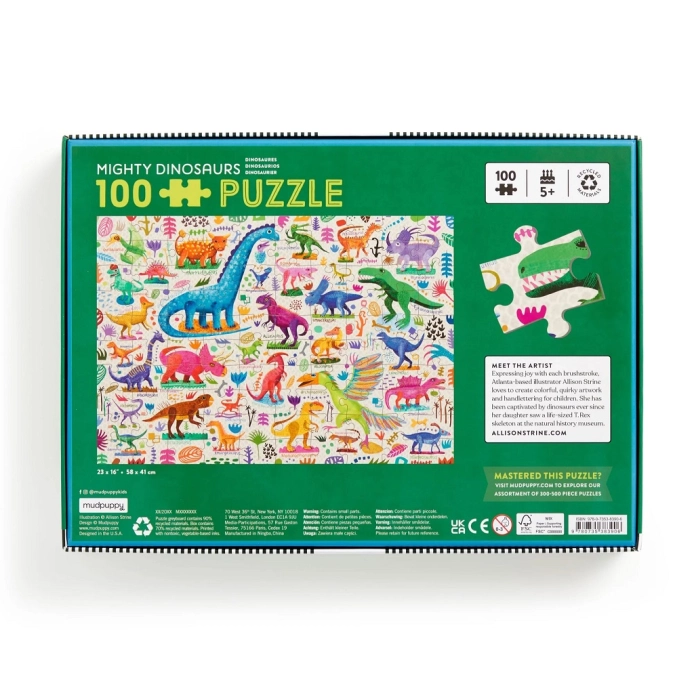 Mudpuppy Puzzle Mighty Dinosaurs 100 dielikov