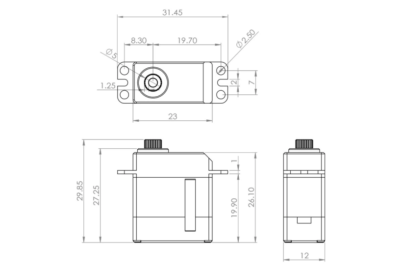 HV93i (0,031s/60°, 2,6 kg.cm)