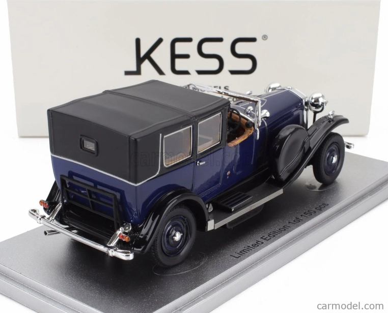 Kess-model Isotta fraschini Tipo 8a Landaulet Sala Semiconvertible Open 1924 1:43 Modrá Černá