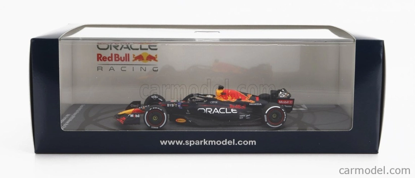 Spark-model Red bull F1 Rb18 Team Oracle Red Bull Racing N 1 Winner Abu Dhabi Majster sveta 2022 Max Verstappen 1:43 Matná modrá žltá červená