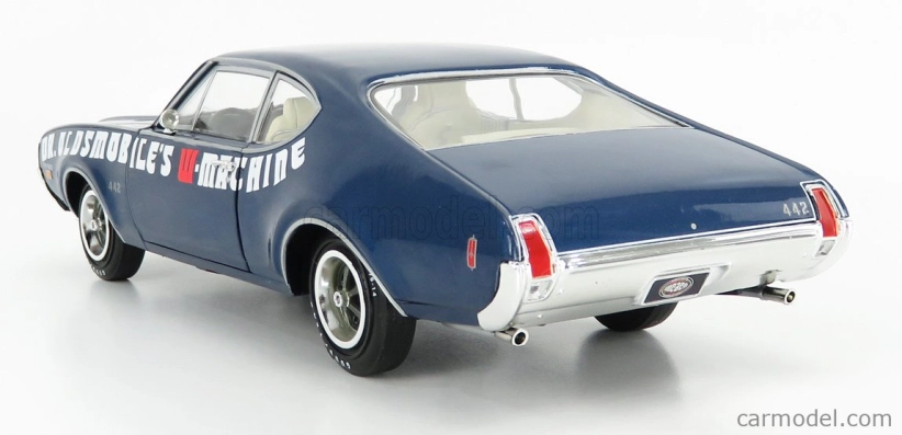 Autoworld Oldsmobile Cutlass 442 Coupe 1969 - Dr Oldsmobile's W-machine 1:18 Modrá Bílá