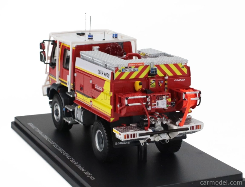 Alerte Renault D14 4x4 Tanker Truck Gimaex Ccfm 4000 Sapeurs Pompiers Securite Civile 2013 1:43 Červená Žlutá