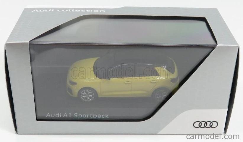 Audi A1 Sportback 2018 v mierke 1:43 Fyton Yellow - čierna