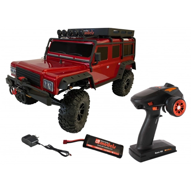 RC auto DF-4J XXL Crawler, červená