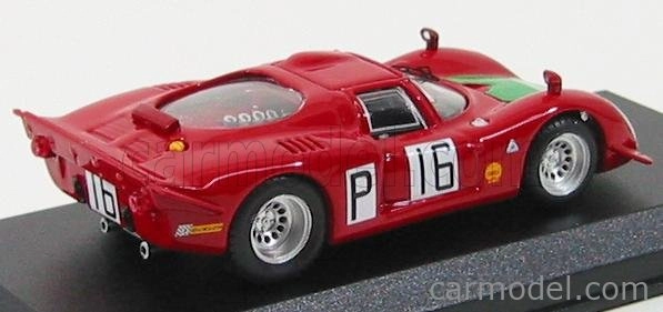 Best-model Alfa romeo 33.2 N 16 Nurburgring 1968 Giunti - Galli 1:43 Červená Zelená