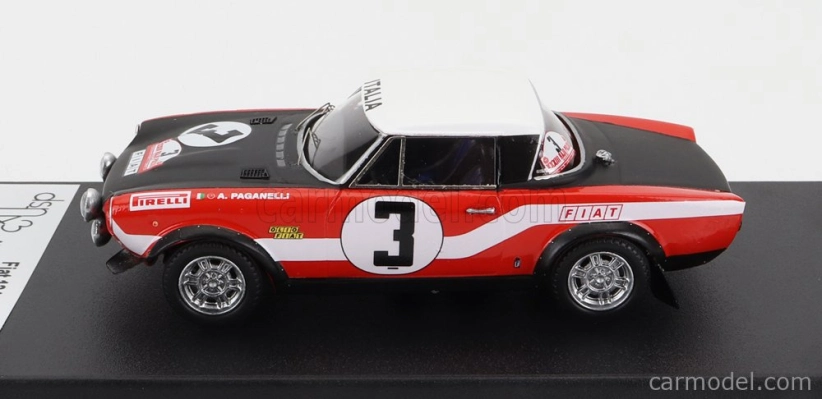 Trofeu Fiat 124 Abarth (night Version) N 3 Rally Of Poland 1973 A.paganelli - N.russo 1:43 Červená Černá Bílá