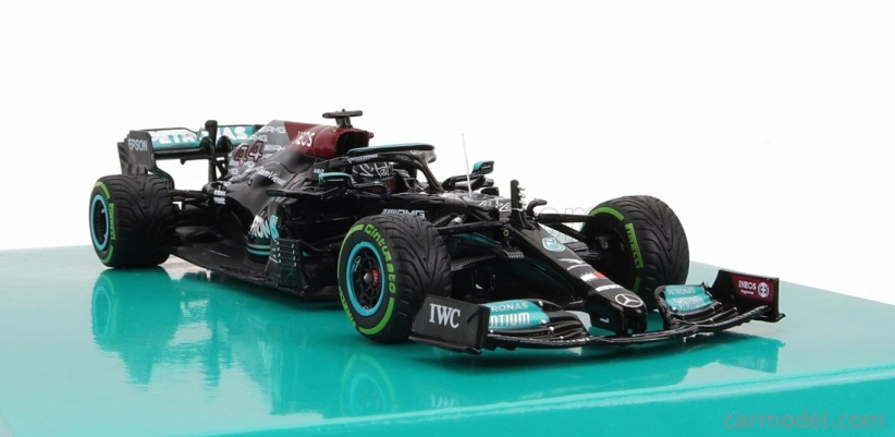 Minichamps Mercedes gp F1 W12 Mercedes M12 Eq Power+ Team Amg Petronas Motorsport Formula One N 44 Winner Sotchi Russian Gp 2021 Lewis Hamilton - 100. víťazstvo F1 1:43 Black Green