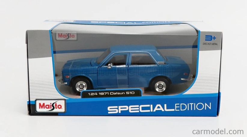Maisto Datsun 510 1971 1:24 modrá