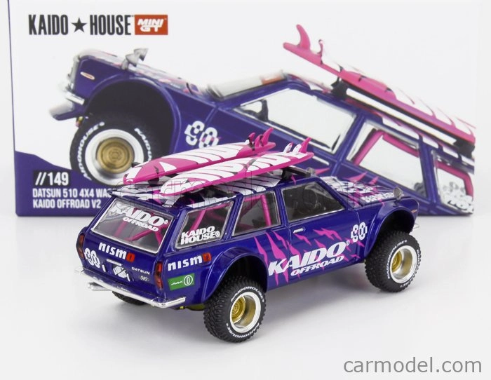Mini-gt Datsun 510 Kaido House V1 4x4 Sw Station Wagon 1972 1:64 Purple