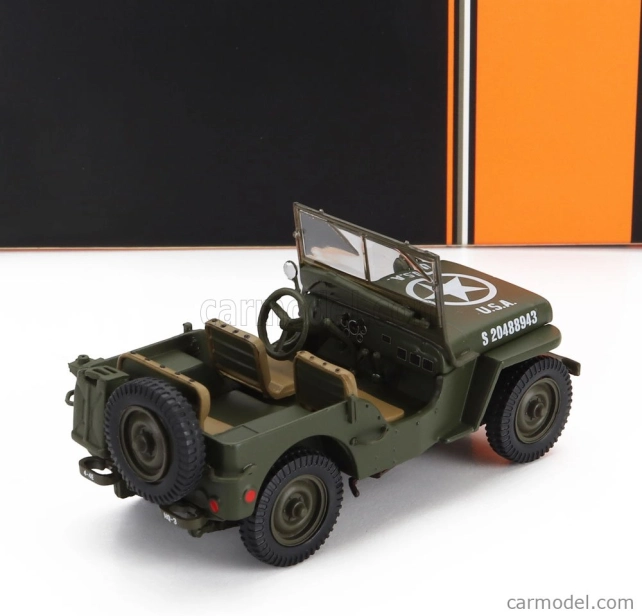 Ixo-models Jeep Willys Mb Army Open 1943 1:43 Vojenská Zelená