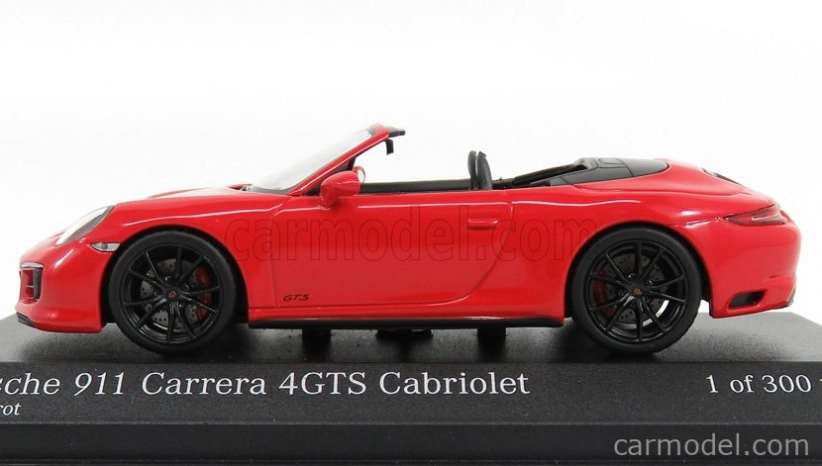 Minichamps Porsche 911 991-2 Carrera 4 Gts Cabriolet 2017 1:43 Red