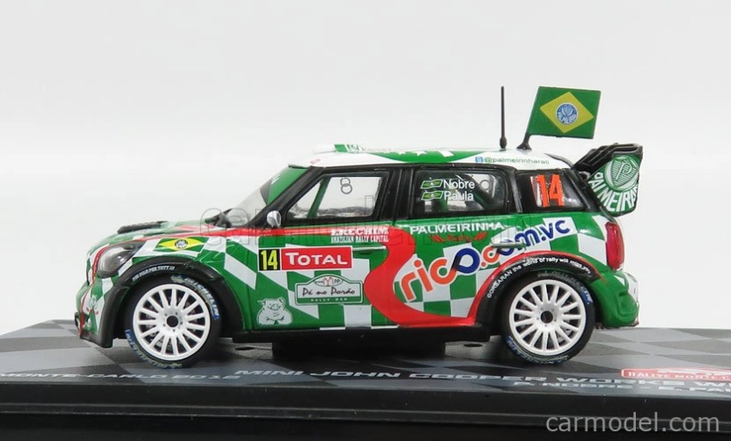 Edicola Mini Countryman John Cooper Works Wrc N 14 P.Nobre - E.Paula 1:43, zelená