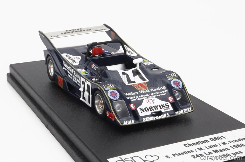 Trofeu Cheetah G601 Spider Team Racing Fans N 21 24h Le Mans 1980 Marc Frischknecht - Sandro Plastina - Mario Luini 1:43 Blue
