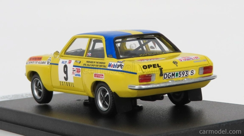 Trofeu Opel Ascona (night Version) N 9 Rally Tap 1974 T.fall - R.turvey 1:43 Žlutá Modrá