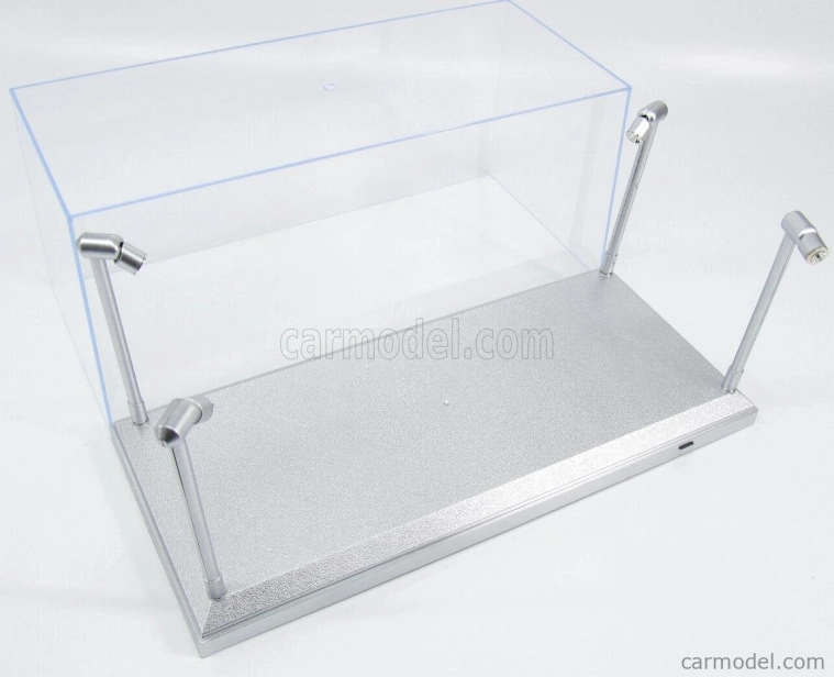 Triple9 Vetrina display box Lungh.lenght Cm 35.5 X Largh.width Cm 15.7 X Alt.height Cm 15.8 (altezza Interna Cm 13.5) - Luci Funzionanti Led - Base Silver 1:18 Plastový Displej