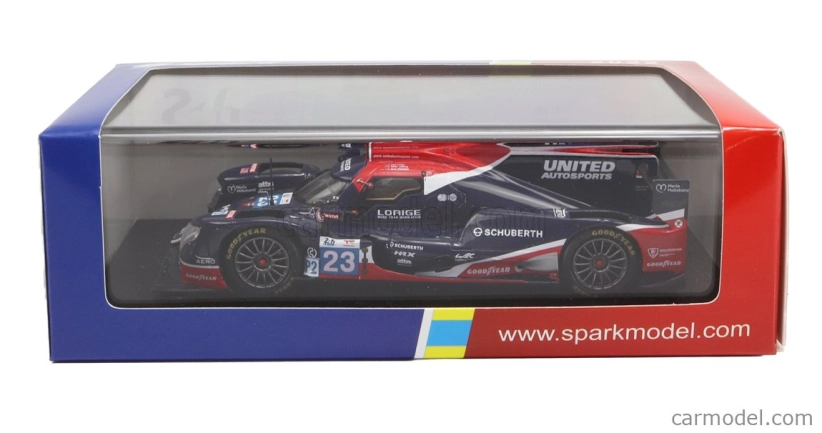 Spark-model Oreca Gibson 07 Gk428 4.2l V8 Team United Autosports Usa N 23 24h Le Mans 2022 A.lynn - O.jarvis - J.pierson 1:43 Black Red