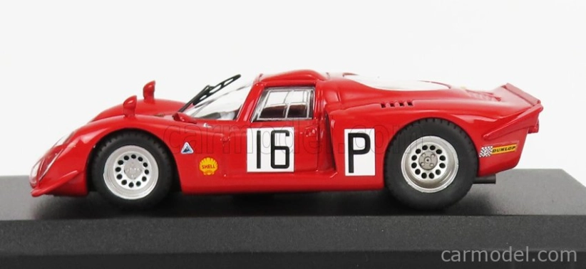 Best-model Alfa romeo 33.2 N 16 Nurburgring 1968 I.giunti - N.galli 1:43 Červená Zelená