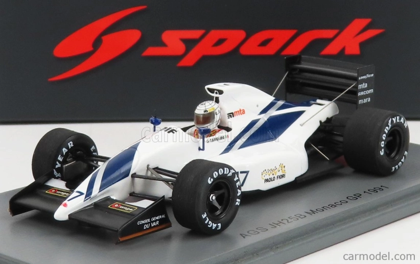 Spark-model AGS F1 Jh25b N 17 Monaco Gp 1991 G.tarquini 1:43 Bílá