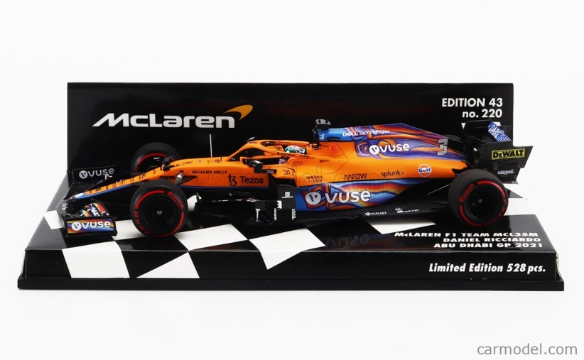 Minichamps Mclaren F1 Mcl35l Team Mclaren N 3 Abu Dhabi GP 2021 Daniel Ricciardo 1:43 Oranžová svetlo modrá