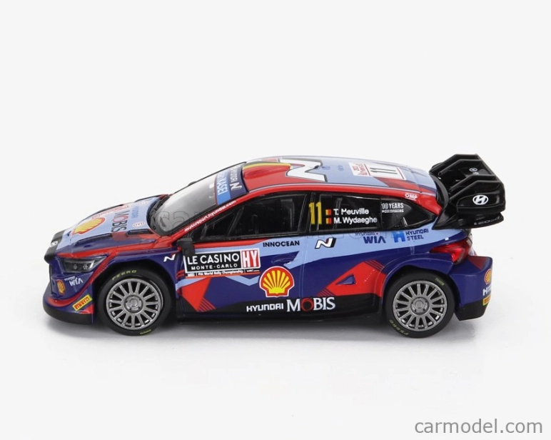 Mini-gt Hyundai I20 N Rally1 Team Shell Mobis Wrt N 11 3rd Rally Montecarlo 2023 Thierry Neuville - Martijn Wydaeghe 1:64 2 Tóny Modré Červené