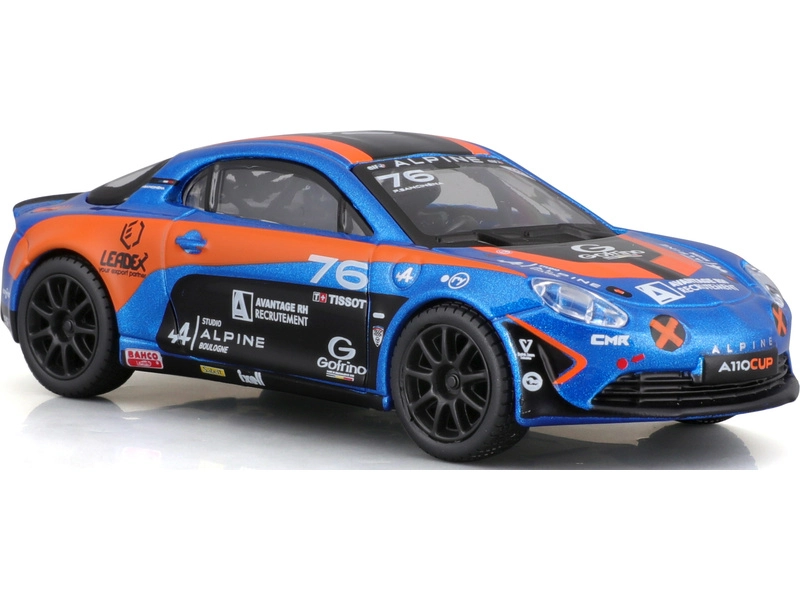Bburago Renault A110 N 76 Cup 2020 1:43 Modrá Oranžová