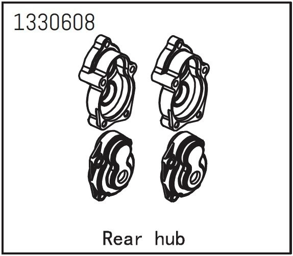 1330608 - Rear Hub L/R Absima Yucatan