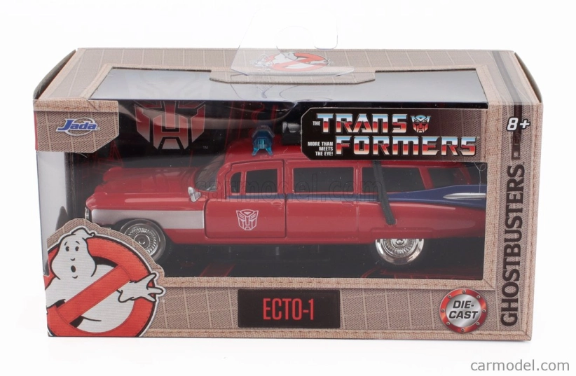 Jada Cadillac Series-62 Ecto-1 Ghostbusters Transformers 1984 1:32 Červená
