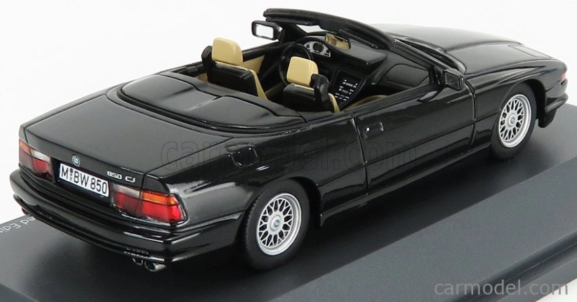 Schuco BMW 850i Cabriolet Open 1990 1:43 Black